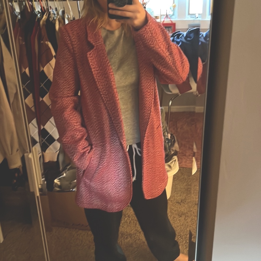 Old Navy Pink Herringbone Jacket NEW / NWT - XS